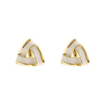 Geometric Knot Triangle Stud Earrings