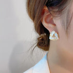 Geometric Knot Triangle Stud Earrings