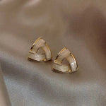 Geometric Knot Triangle Stud Earrings