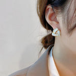 Geometric Knot Triangle Stud Earrings