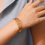 Four Layered Bridge Design - Gold Plated Bracelet