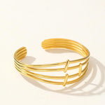 Four Layered Bridge Design - Gold Plated Bracelet