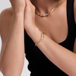 Double Wave Cuff Bracelet