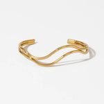 Double Wave Cuff Bracelet