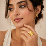 Architectural Square Signet Ring