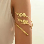 Olive Leaf Upper Arm Cuff Bracelet
