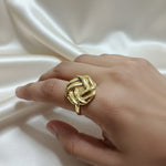Woven Knot Gold Statement Ring