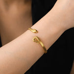 Gold-Toned Snake Cuff Bracelet for Women