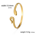 Gold-Toned Snake Cuff Bracelet for Women