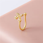 Cherry Blossom Crystal Nose Cuff