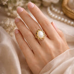 Pearl Nest Gold Ring