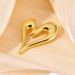 Open Heart Gold Statement Ring