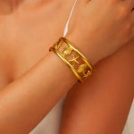Ocean Motif Wide Cuff Bracelet