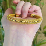 Celebration Glam Bracelet - Gold Plated Bangle