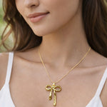 Molten Bow Pendant Necklace