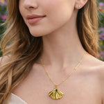 Ginkgo Leaf Pendant Necklace