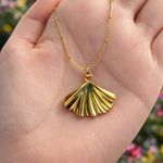 Ginkgo Leaf Pendant Necklace