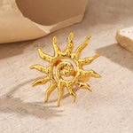 Solar Spiral Statement Ring — 18K Gold Plated