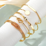 Gold-Toned 7-Piece Stacking Bangle Bracelet Set for Women