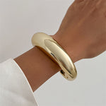 Gold-Toned Chunky Dome Cuff Bracelet for Women