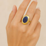 Celestial Oval Statement Ring for Women