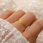 Sun Shaped Statement Ring for Women