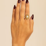 Royal Filigree Moonstone Gold Ring
