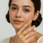 Royal Filigree Moonstone Gold Ring