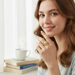 Sunflower Pearl Centre Cocktail Ring
