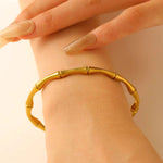 Bamboo Luxe Stainless Steel Bracelet