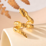 Coiled Serpent Gold Wrap Ring