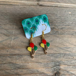 Colourful Balloon Bunch Enamel Dangle Earrings