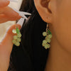 Beaded Grape Cluster Dangle Earrings