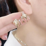 Opalite Tulip Hoop Earrings