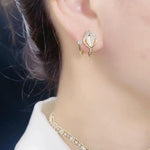 Opalite Tulip Hoop Earrings