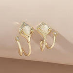 Opalite Tulip Hoop Earrings