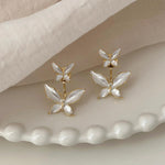 Dual Butterfly Stud Earrings