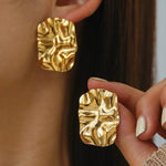 Irregular Shape Anti-Tarnish Stainless Steel Earrings