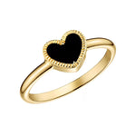 Noir Heart Gold Statement Ring