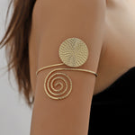 Golden Spiral Design Adjustable Upper Arm Cuff