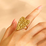 Heart Shape Gold Plated Ring