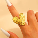 Heart Shape Gold Plated Ring